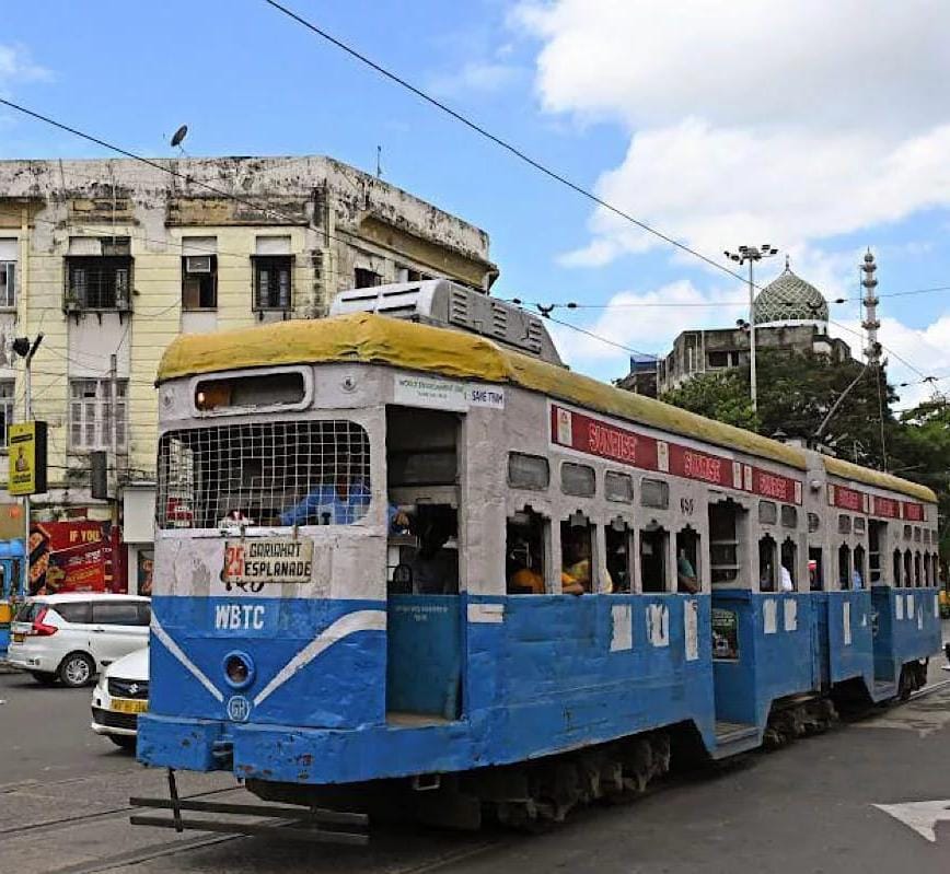 The Heritage Tram of Kolkata .